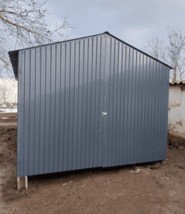 Trapézlemez garázs építés